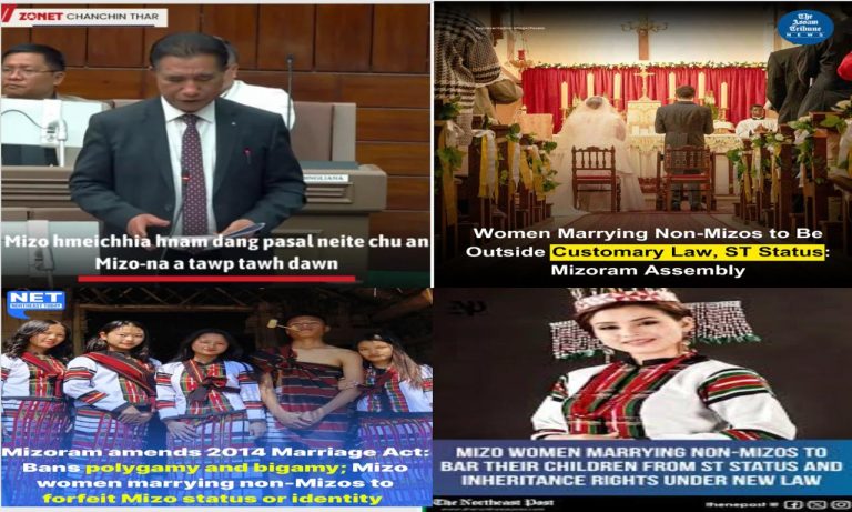 Mizo Hnam Dan Kan Hman Lai Leh  Amendment Bill Danglamna, CM In Kan Hmeichhia Ten Hnam Dang an Neihin an Mizo-na  a Tawp Tawh Dawn Ti